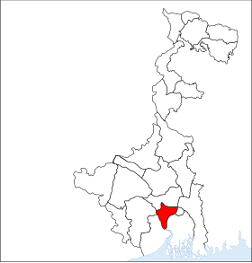 Locatie van Haora District (হাওড়া জেলা)