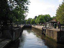 Hurley Lock with the tail gates open Hurley Lock (Nancy).JPG