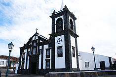 The historical parochial church of Santa Cruz in the village of Santa Cruz da Graciosa