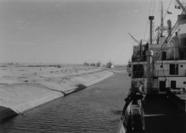 Schiffsweiche im Zuge des Suezkanals, 1957