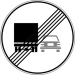 Indicator Sfârșitul zonei de interzicere a depășirii pentru autocamioane.png