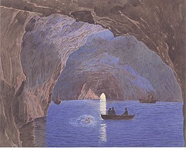 Painting by Jakob Alt, 1835-36 Jakob Alt - Die Blaue Grotte auf der Insel Capri - 1835-36.jpeg