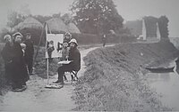 Jef De Pauw aan het werk aan de Moervaart in Wachtebeke (1910)