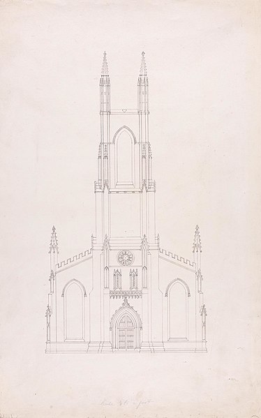 File:Jeffry Wyatville - Design for a Gothic Church with Tower - B1975.2.324 - Yale Center for British Art.jpg