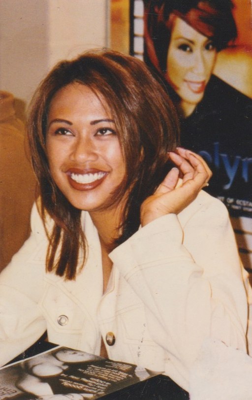 Jocelyn Enriquez at Serramonte Mall 1997 album signing