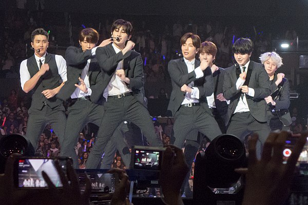 Super Junior at KCON in 2015.