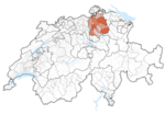 Lage des Kantons Zürich