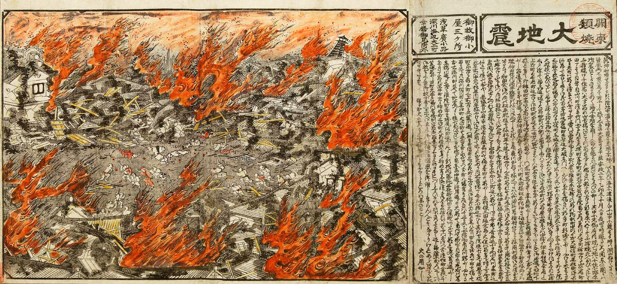 人気新品★G10江戸安政6年（1859）2月火事かわら版「焼場方角附」1点/古書古文書/木版摺り/古地図 和書