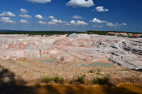 Kaolin mine in Czech Republic