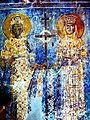 Цар Константин и царица Јелена, Курбиново, фреска