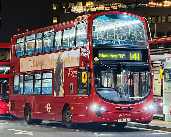 Arriva London Wright Eclipse Gemini 2 bodied Volvo B5LH at London Bridge bus station