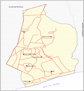 Communities within the La Dade Kotopon Municipal District La Dade Kotopon Municipal District borders.png