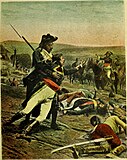 Гибель генерала Косса, генерал Бонапарт верхом справа. Автор - художник Поль-Эмиль Бутиньи.