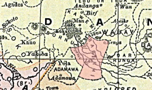 Regiunea Lacului Ciad în 1890 - Bagirmi highlighted.svg