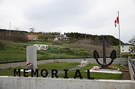 Monument in Lance Cove ter herinnering van de gebeurtenissen in WO II