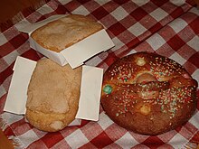 "Bizcochos" and "mona" on Fat Thursday in Albacete, Spain Lardero.JPG