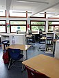 Blick in eines der als „Lernbüro“ ausgestatteten Klassenzimmer der Waldparkschule