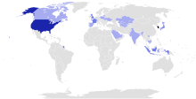 Countries visited by Yoon Suk-yeol during his presidency List of international presidential trips made by Yoon Suk-yeol.svg