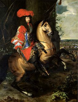 Ritratto equestre di Luigi XIV . Museo di Tournai.