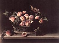 Korb mit Pfirsichen und Trauben, 1631