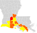 Thumbnail for List of Louisiana parishes by French-speaking population