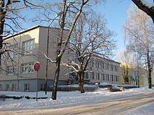 Ludza Music School in winter