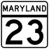 Marcador de la ruta 23 de Maryland