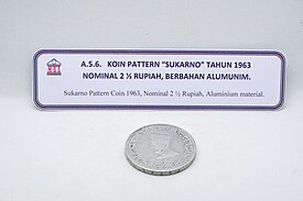 Koin corak Soekarno 2,5 Rupiah 1963