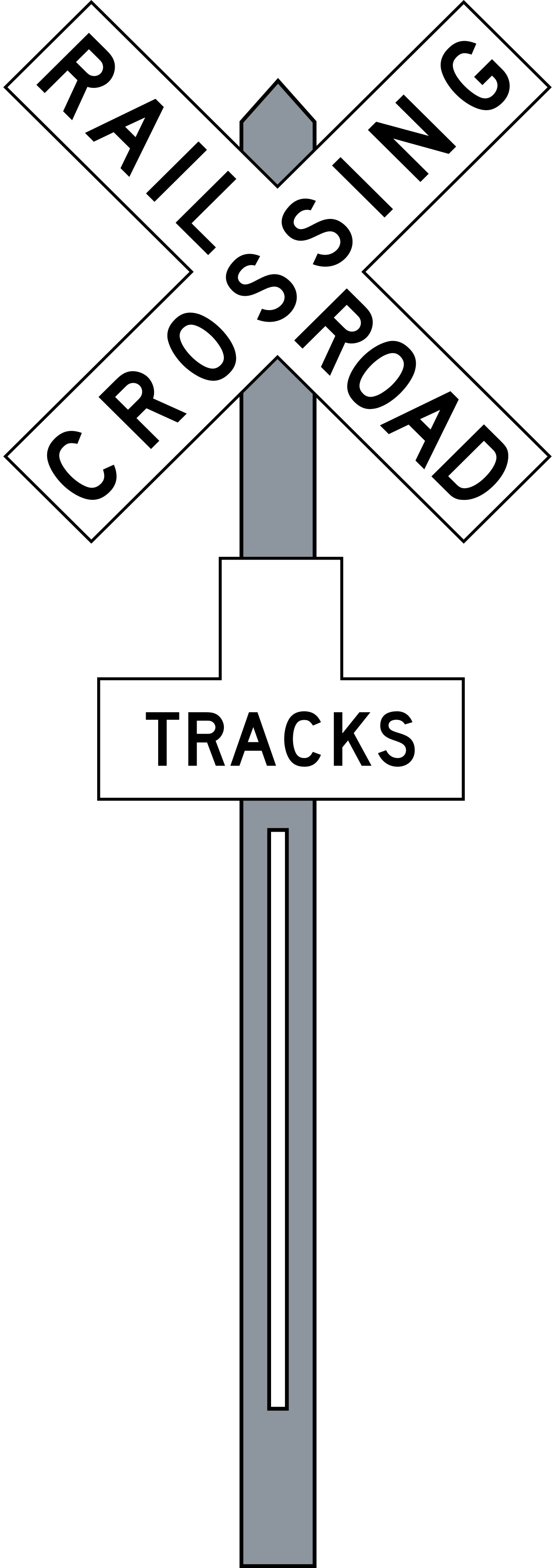 blank railroad sign