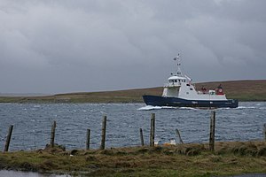 MV Geira approaching Gutcher - geograph.org.uk - 1603013.jpg