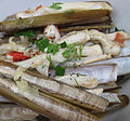 Normaund: Un fricot d'manchots English: Razor fish dish