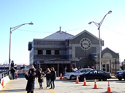 The terminal building of the Downtown Manhattan helipad