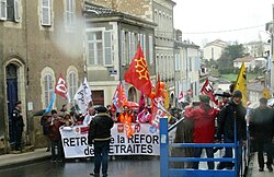 Auch (Occitania) on 11 March. Manifestants a Auch en Occitanie le 11 mars 2023.jpg