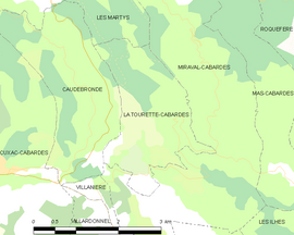 Mapa obce La Tourette-Cabardès