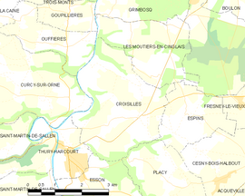 Mapa obce Croisilles