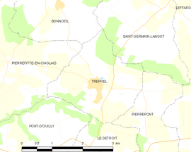 Mapa obce Tréprel