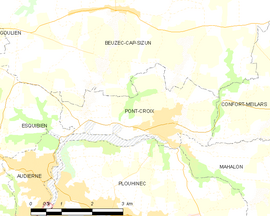 Mapa obce Pont-Croix