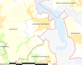 Mapa obce Le Minihic-sur-Rance