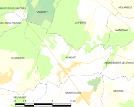 Mapa obce Aumont