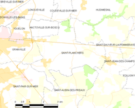 Mapa obce Saint-Planchers