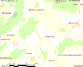 Mapa obce Athienville