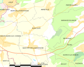Mapa obce Roncourt