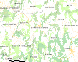 Mapa obce Saint-Dier-d’Auvergne