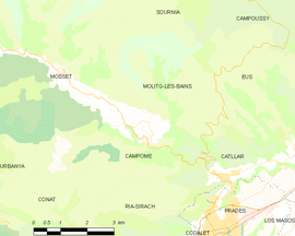 Mapa obce Campôme