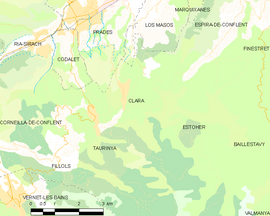 Mapa obce Clara