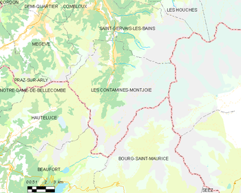 Les Contamines-Montjoie: Gemeente in Haute-Savoie, Frankrijk