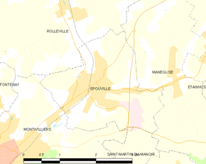 Poziția localității Épouville