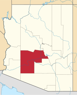 Map of Maricopa County within Arizona