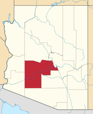 Map of Arizona highlighting Maricopa County