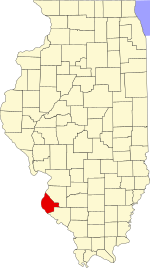 Map of Illinois highlighting Monroe County.svg